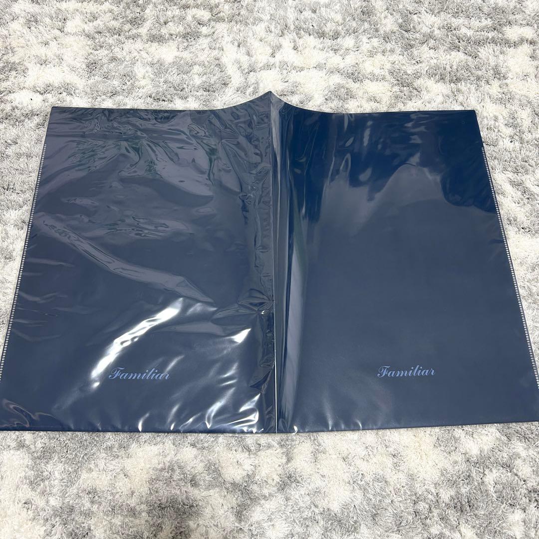 【新品未使用タグ付】familiar お受験バック　ネイビーA4縦型　ファイル付