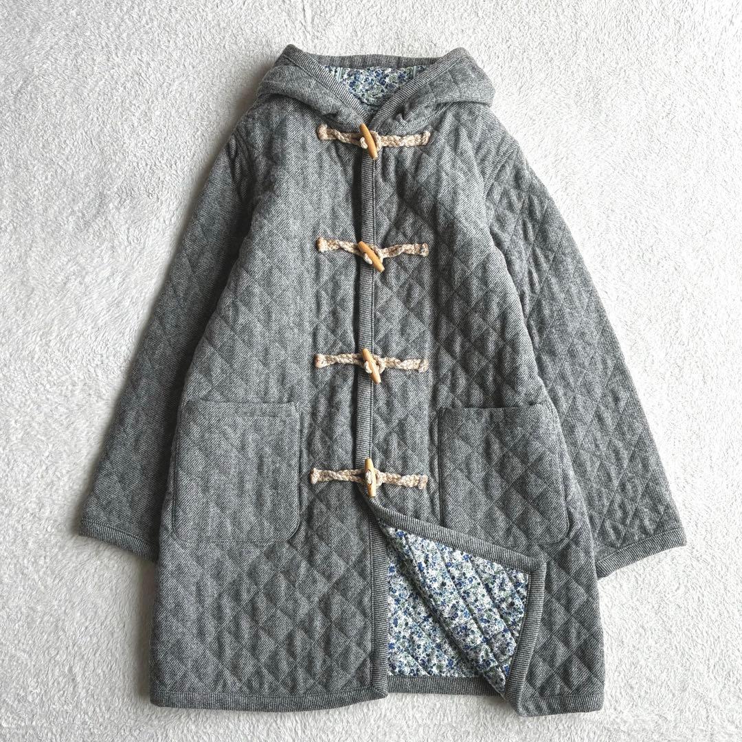 美品 ニューヨーカー リバティ キルティングコート XL ダッフルコート ウール