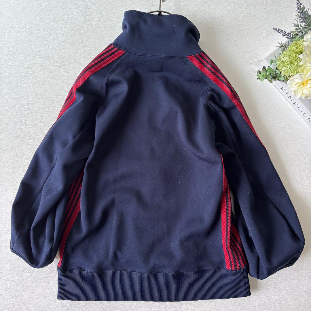 【美品】ニードルス トラックジャケット ネイビー 2 刺繍ロゴ 7分丈 永野芽郁