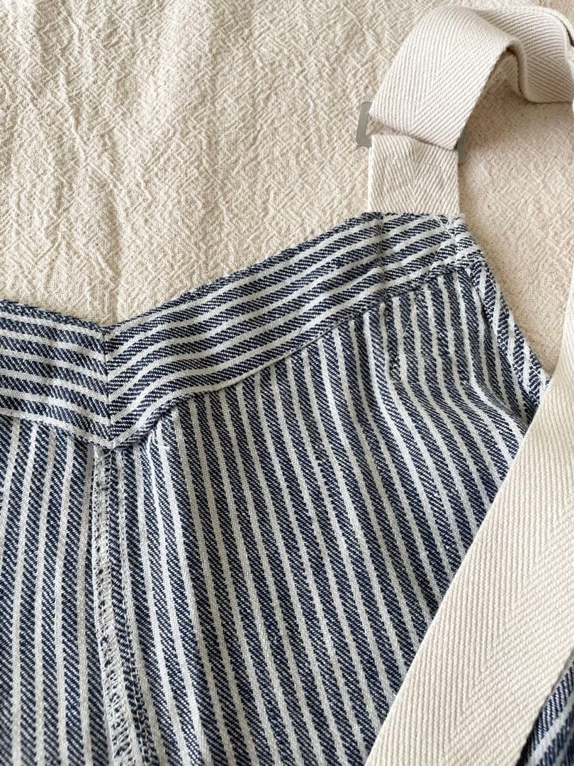 【新品未使用】ニコアンド　Lsize リネンツイルサロペット　ヒッコリー