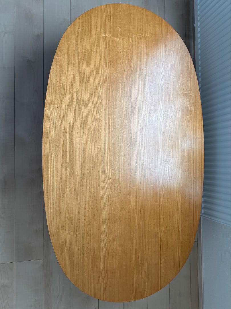 無印良品　楕円形こたつ、専用こたつ布団セット　こたつにもなるローテーブル大