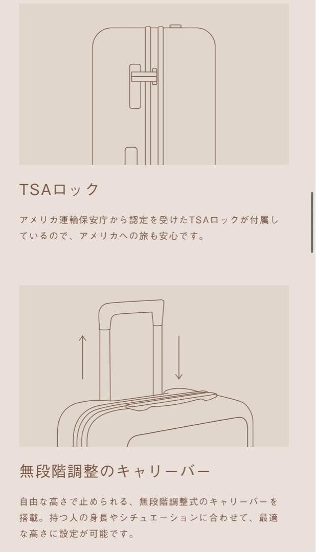 moln スーツケース キャリーバッグ オブシディアンsmall