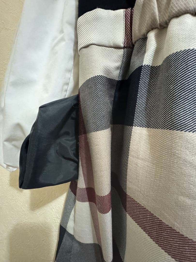 ブルーレーベルクレストブリッジ　ツイードニットドッキングドレス　ベージュ　36