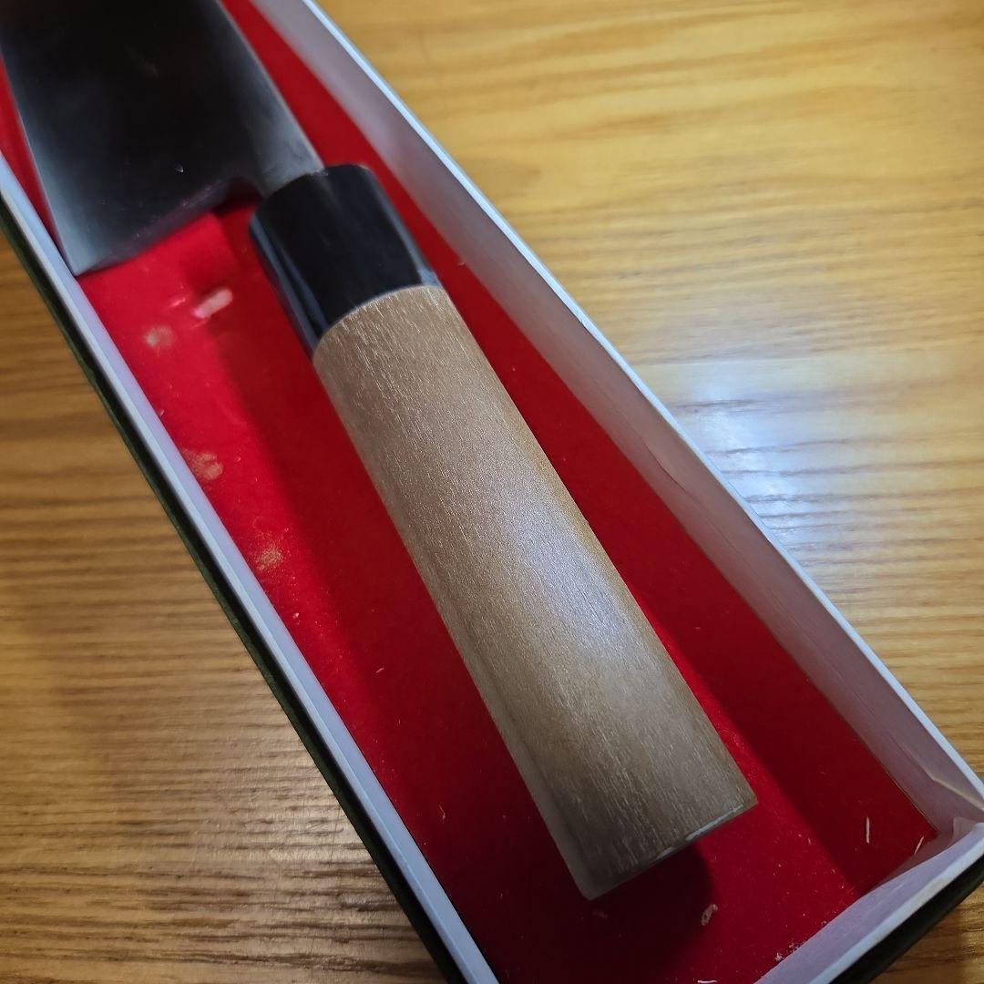 出刃包丁 鋼製？ 木製ハンドル　銘　総本家　東佳人　片刃