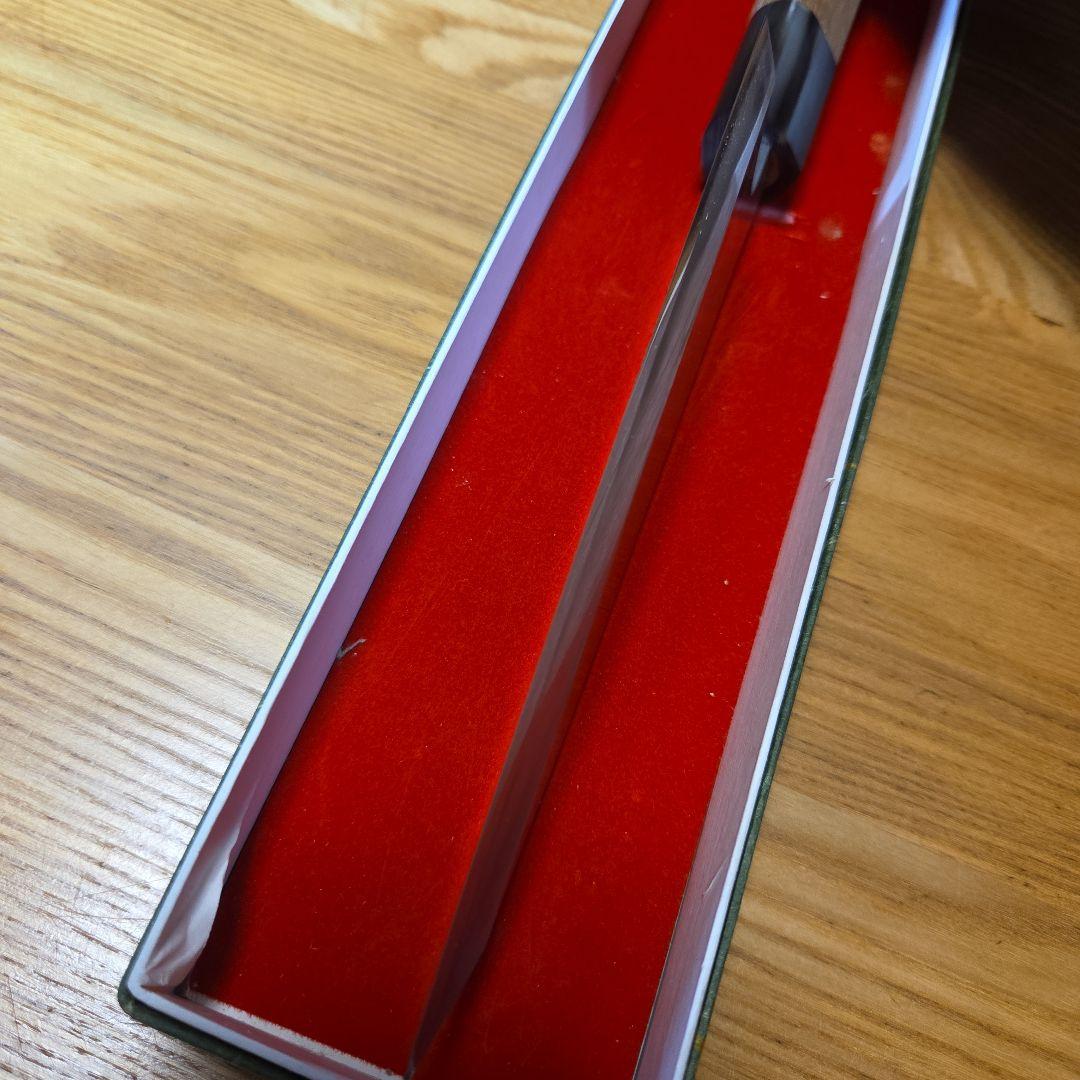 出刃包丁 鋼製？ 木製ハンドル　銘　総本家　東佳人　片刃