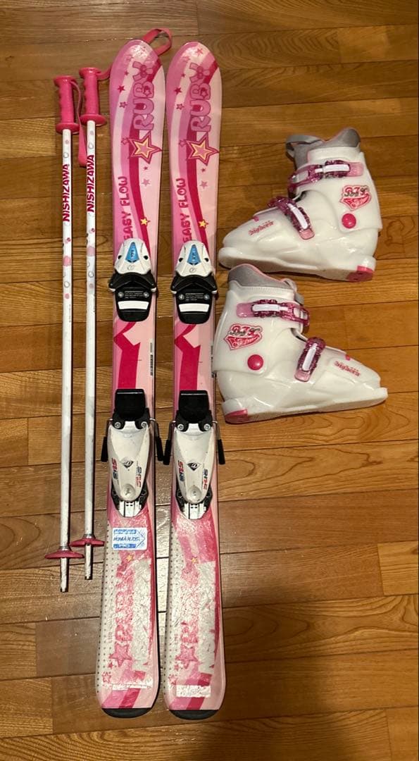 ニシザワ　ジュニアスキーセット ピンク110センチ