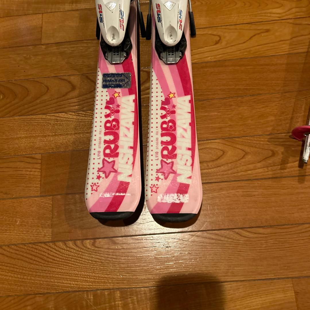 ニシザワ　ジュニアスキーセット ピンク110センチ