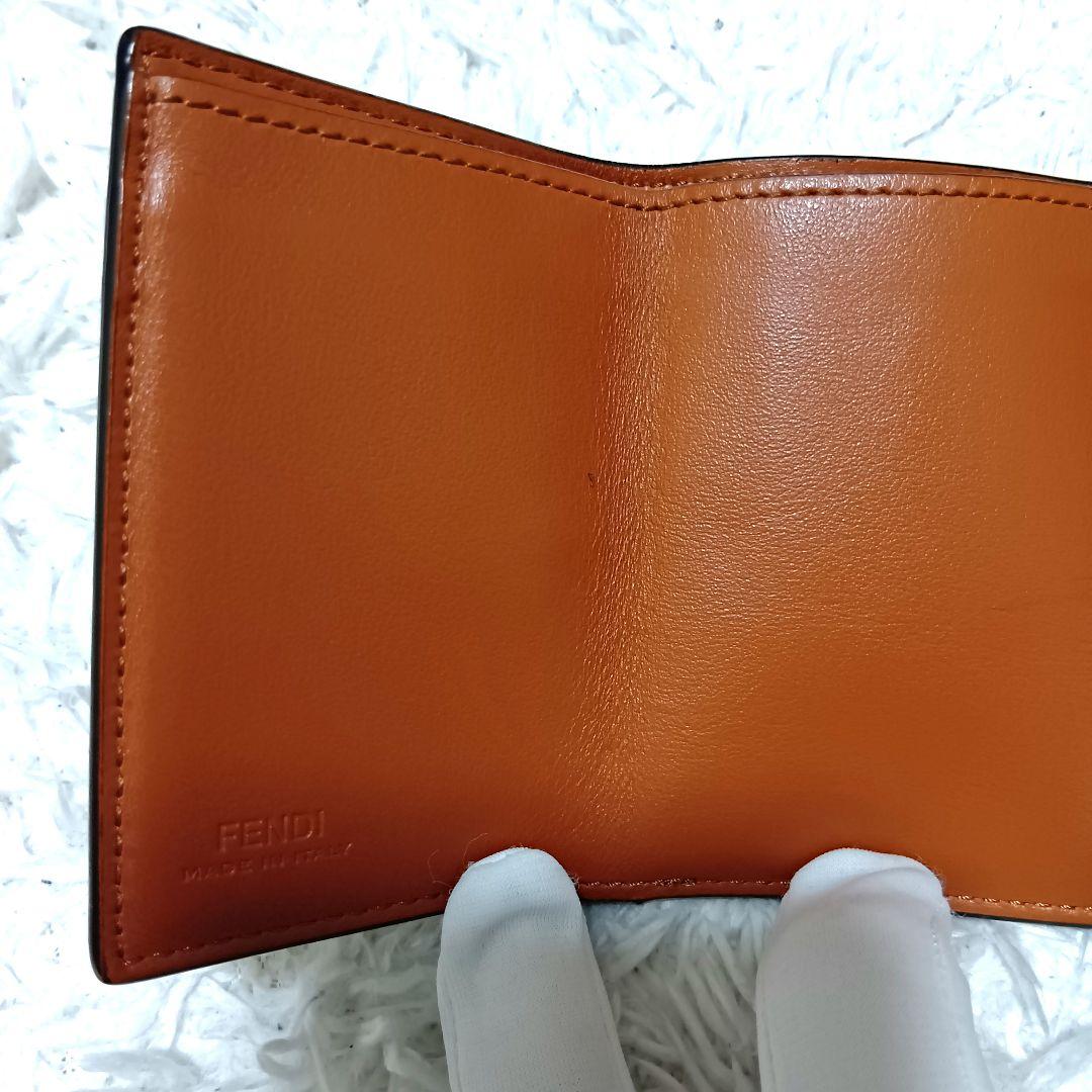 フェンディ　三つ折り財布　ローマ　レザー　ブラウン　正規品