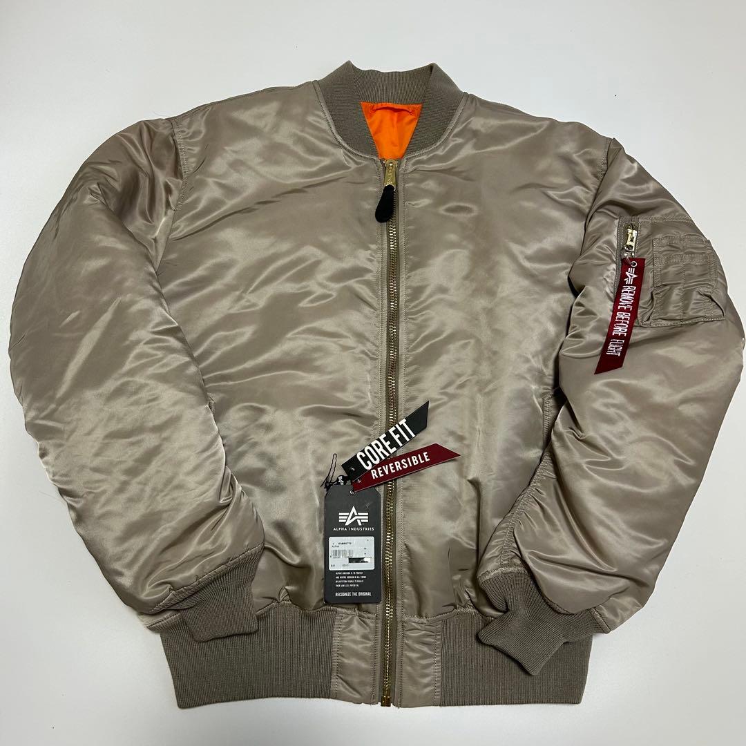 【極美品】希少色ALPHA MA-1 2XL アイスグレー アルファ ジャケット