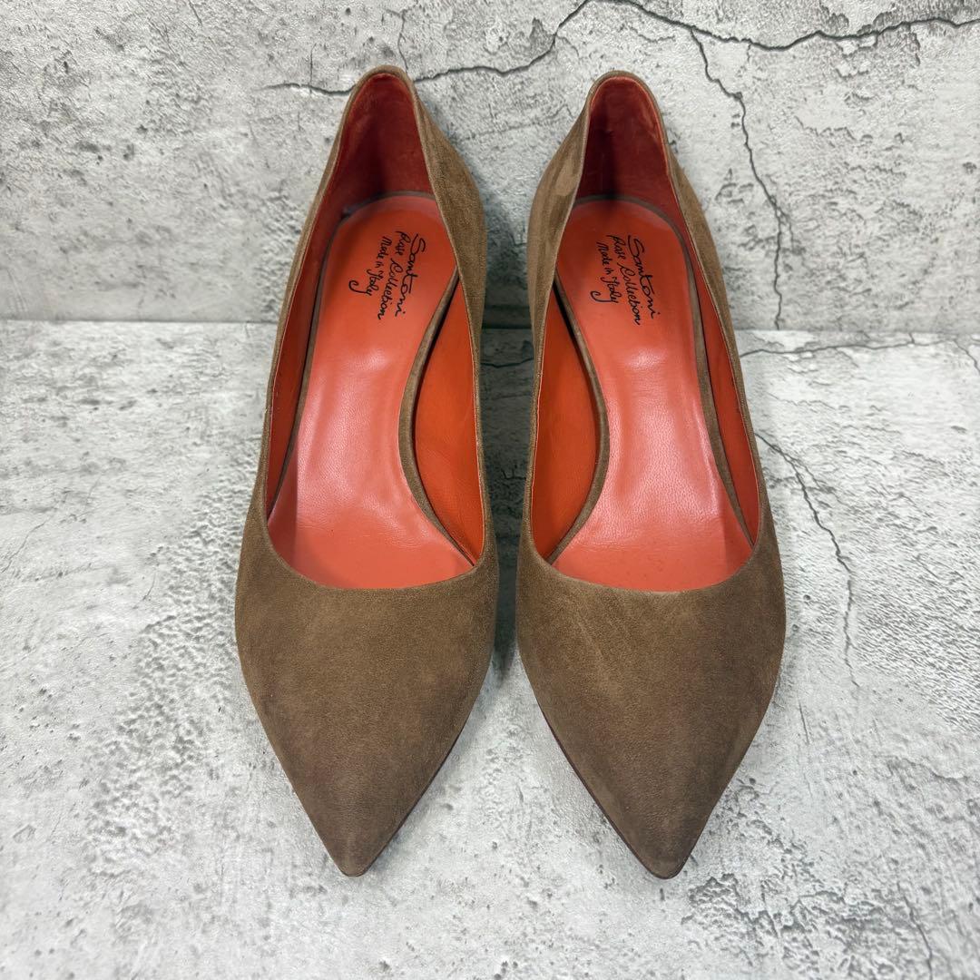 【美品】Santoni サントーニ スエード パンプス 37 イタリア製