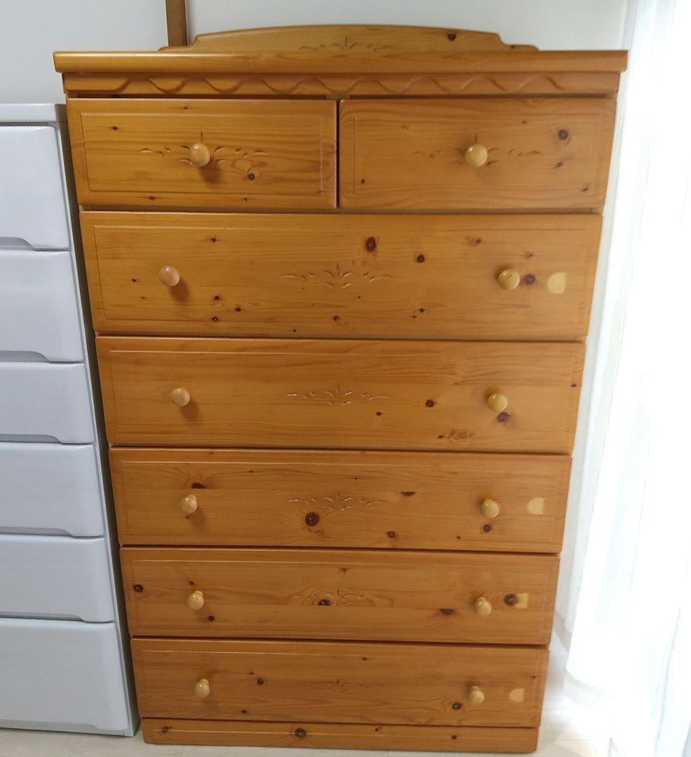 N*o様 チェスト　6段　タンス　ハイチェスト　引き出し　木目