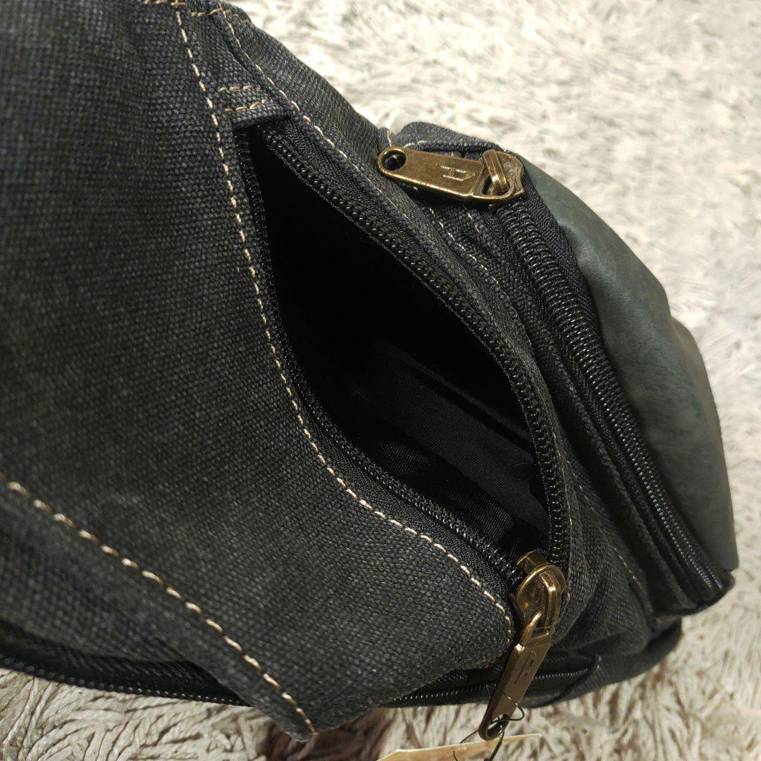 【新品未使用】DIESEL　ディーゼル　ボディバッグ　デニム　グレー