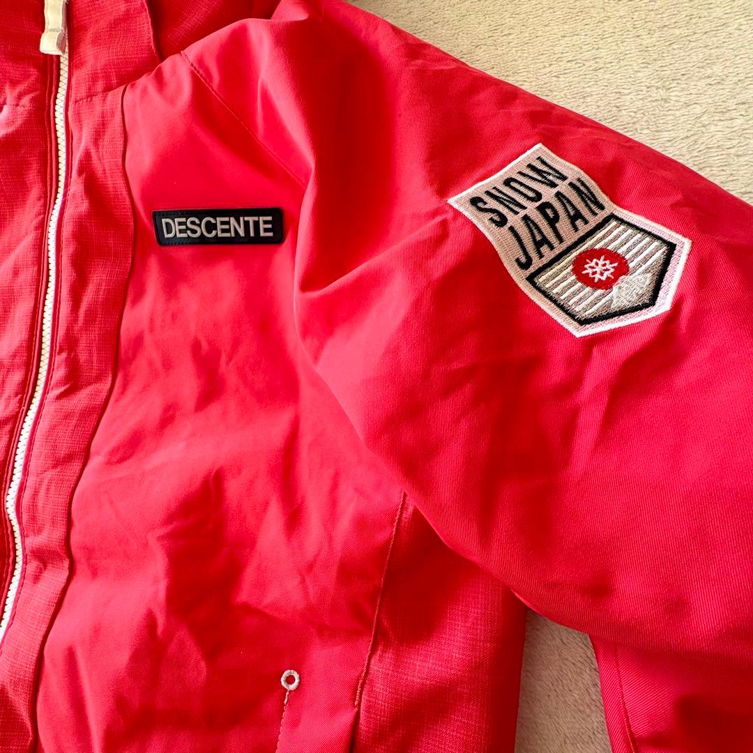 150 デサント　スキー　スノーボード　上下セット　赤　ブラック　スノーウェア