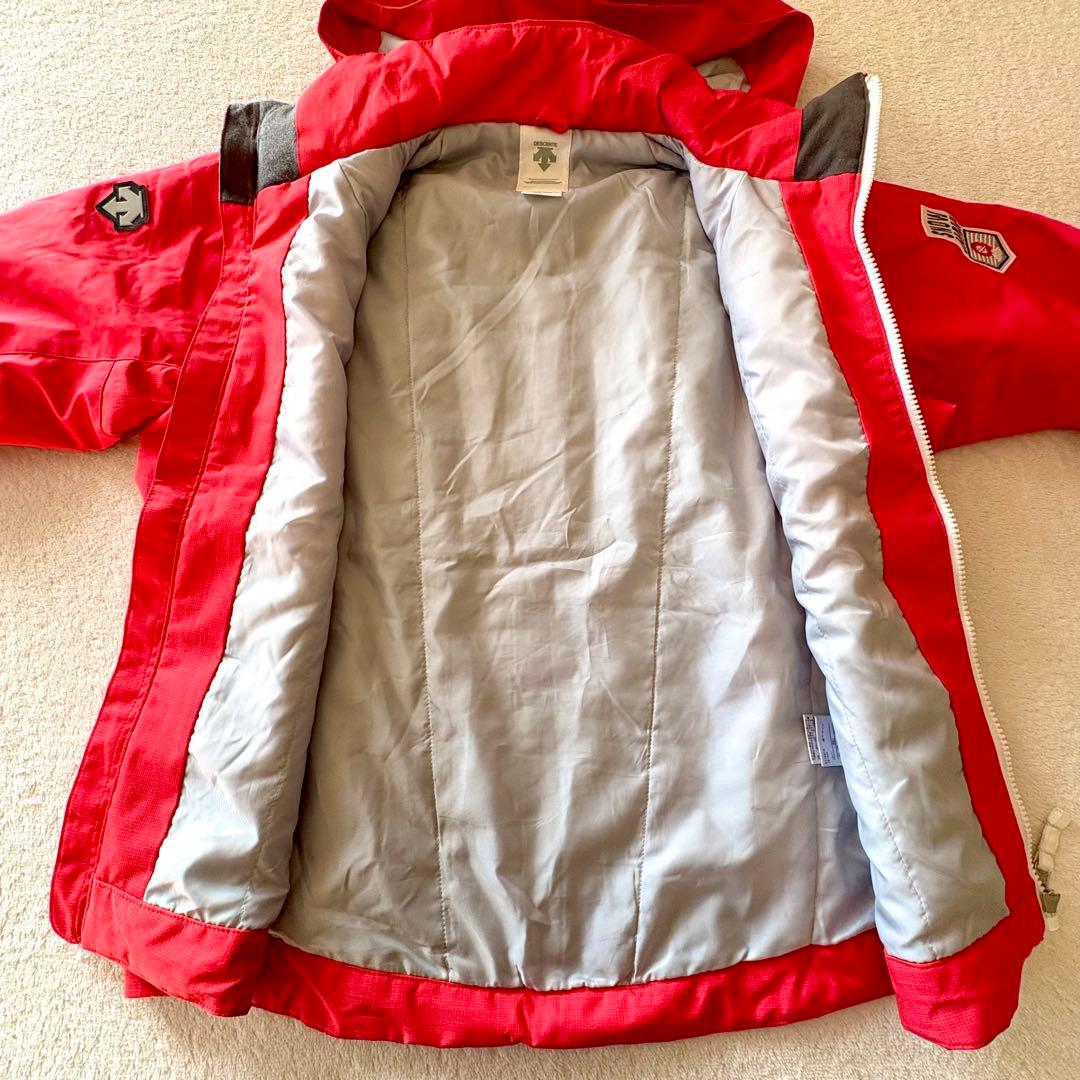 150 デサント　スキー　スノーボード　上下セット　赤　ブラック　スノーウェア