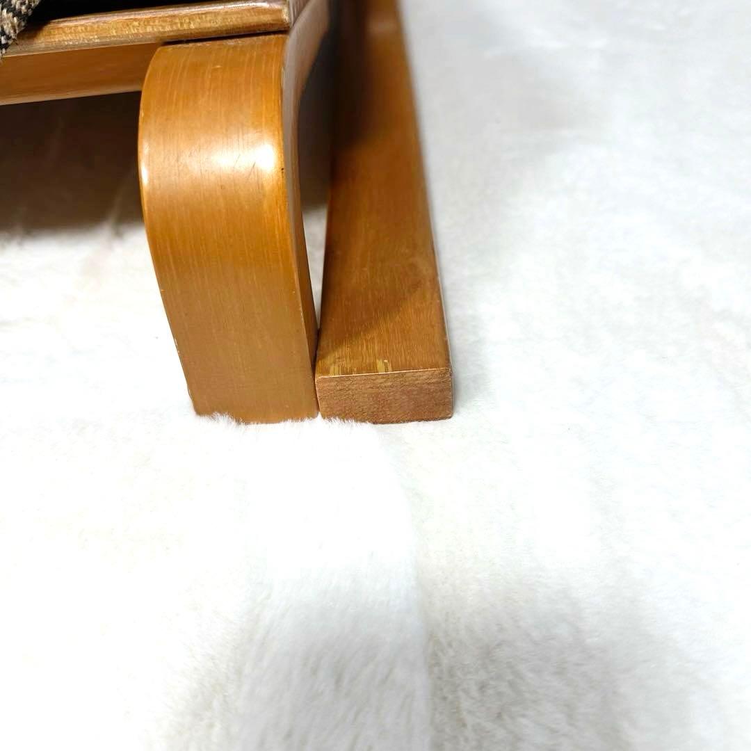 【ローチェア】腰痛防止　胡坐楽座椅子　新日本木工　曲木　低座椅子　希少　健康姿勢