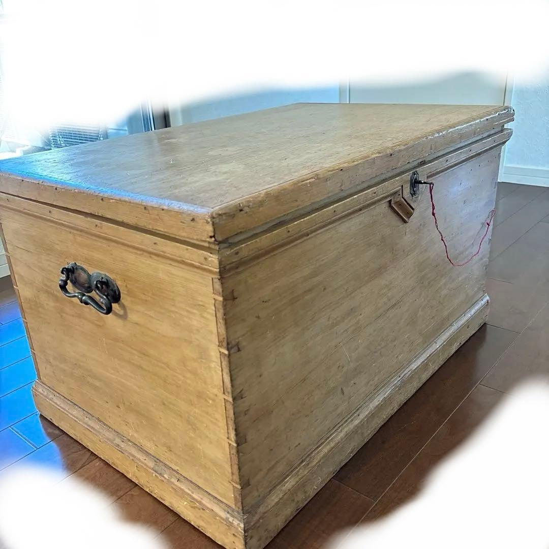 ブランケットボックス　アンティークパイン