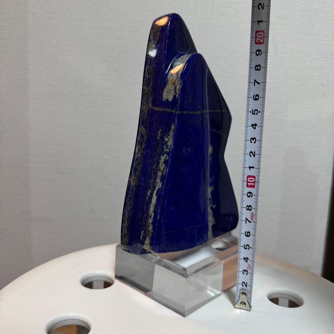 ☆ラピスラズリ5A引寄せ☆約1700gアフガニスタン産☆天然無着色クリスタル台座