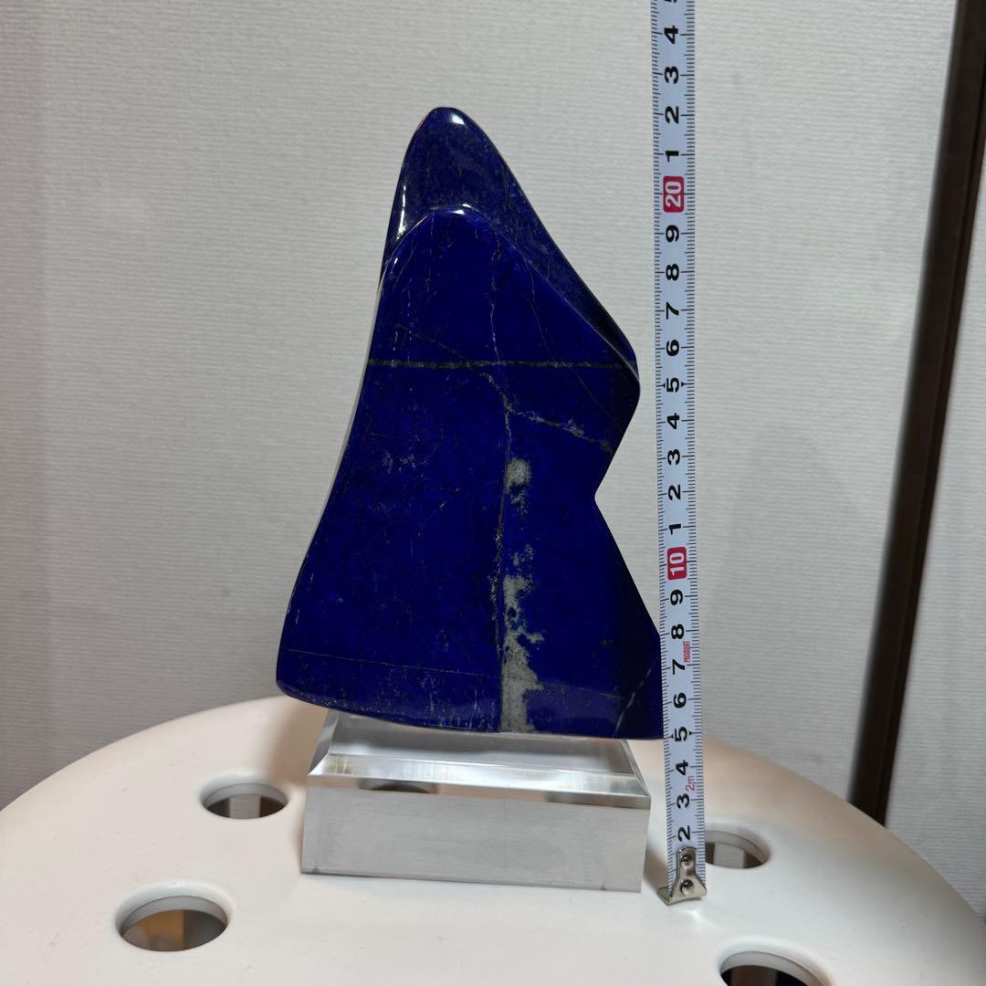 ☆ラピスラズリ5A引寄せ☆約1700gアフガニスタン産☆天然無着色クリスタル台座