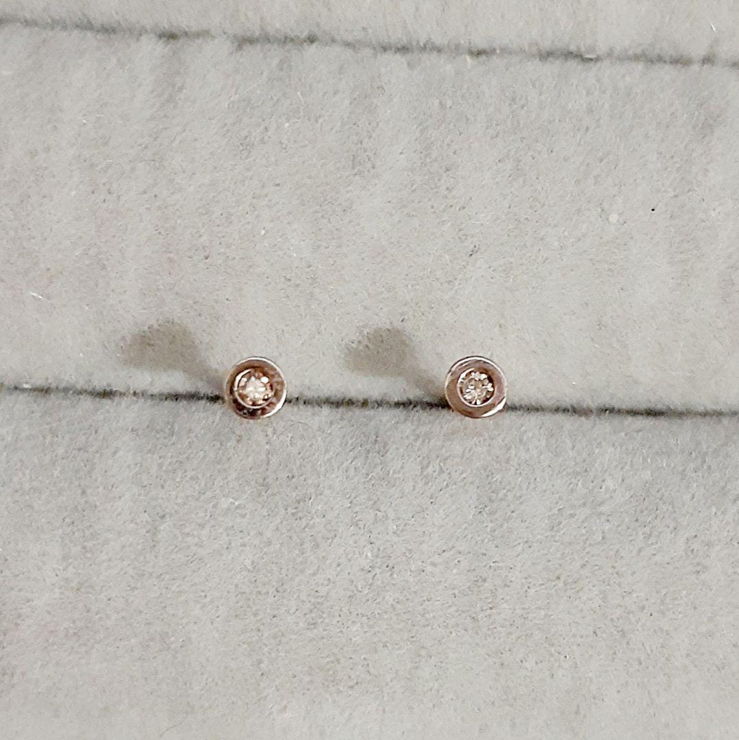 エテ K18/K10 MPG ブラウンダイヤモンド ピアス