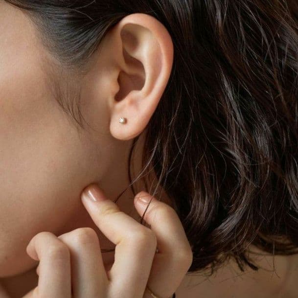 エテ K18/K10 MPG ブラウンダイヤモンド ピアス