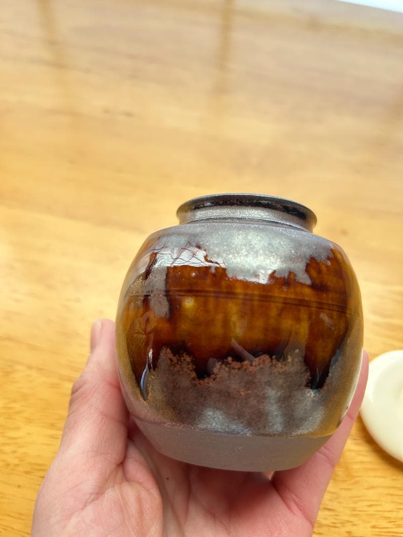 【茶入】松屋肩衝　大名物　笹田有祥　1回のみ使用