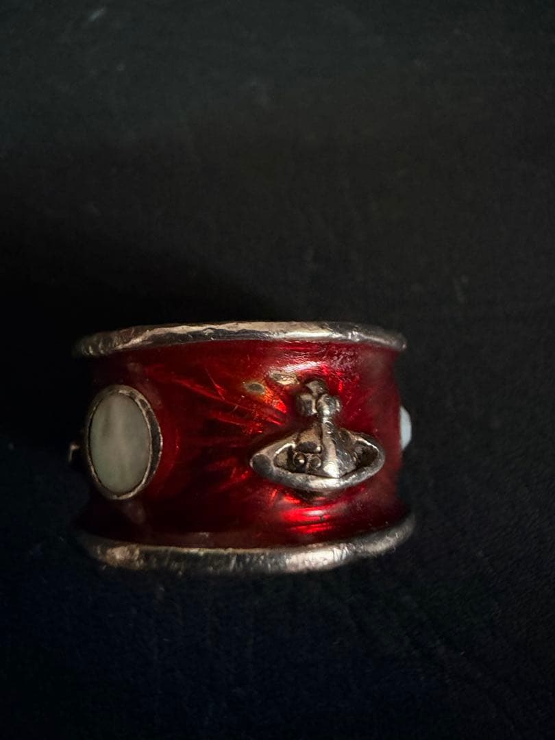 ヴィヴィアンウエストウッド オーブリング レッド Sエナメル ヴィンテージ