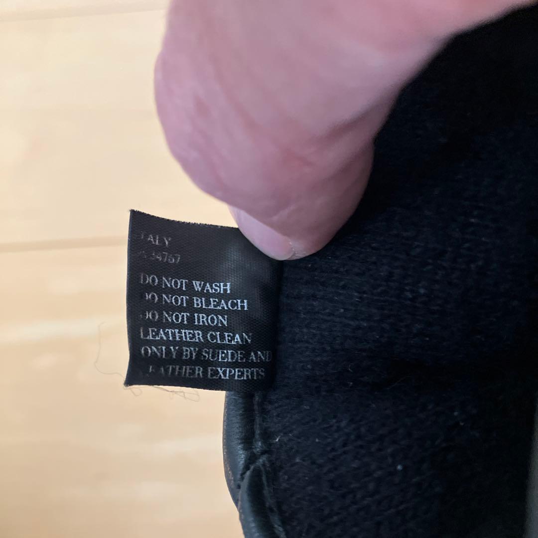 PRADA プラダ　ブラックレザー手袋　メンズサイズ