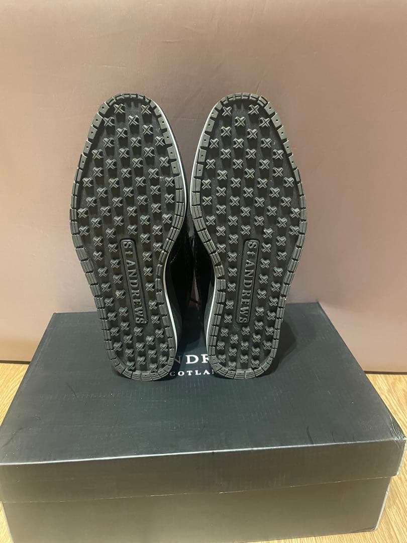 SANDERS ブラック厚底シューズ