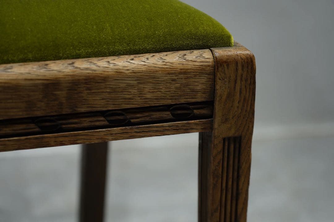 フランスアンティーク　アールデコ　装飾　アンティーク　オーク材　木味の良い椅子