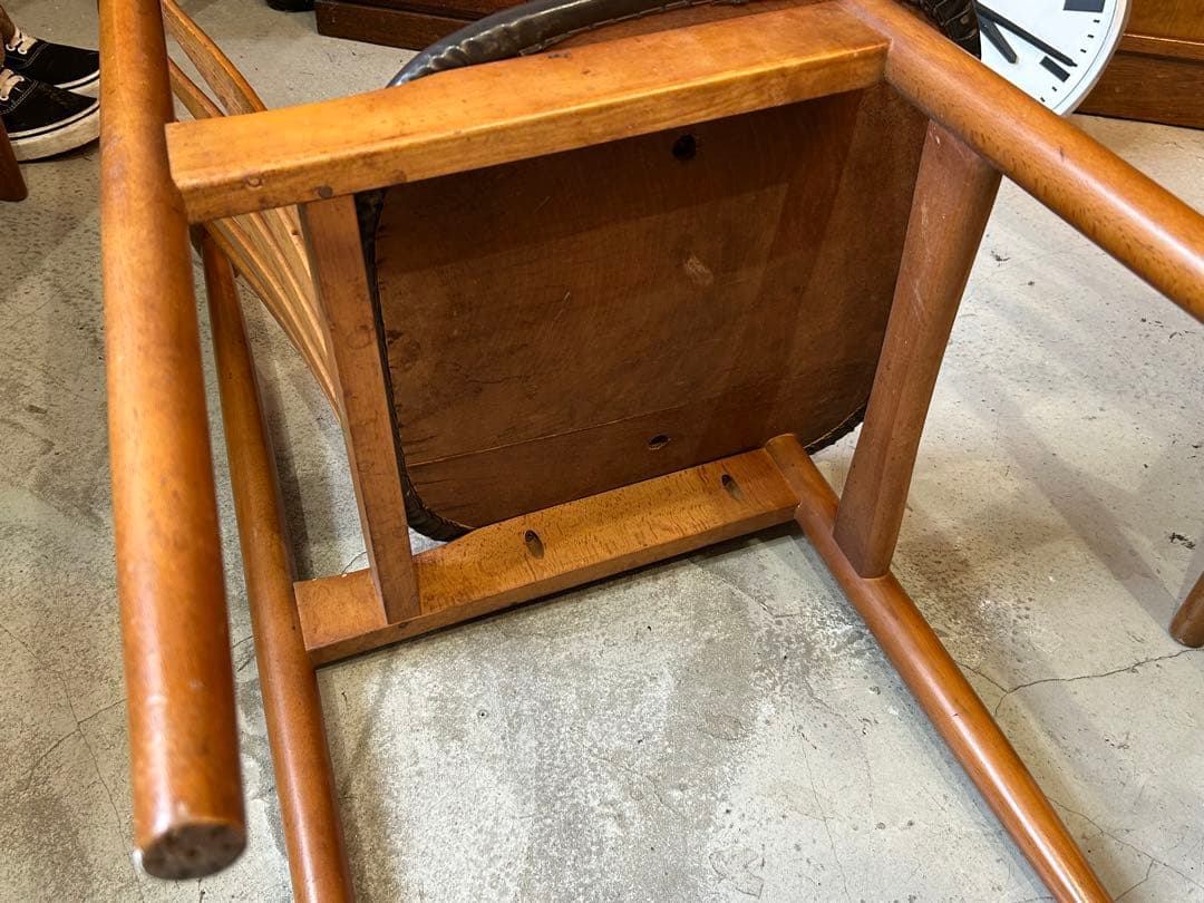 貴重!! 60s 70s ビンテージ 飛騨家具 日進木工　ウッドチェア ③