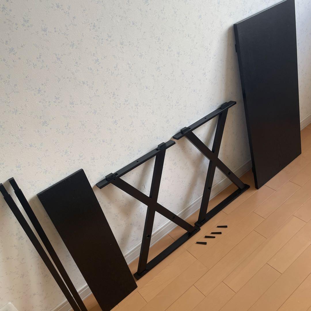 茶道具 組立式 立礼式 立礼卓 立礼棚 木製 黒塗 机 台 点茶 裏千家　喫架