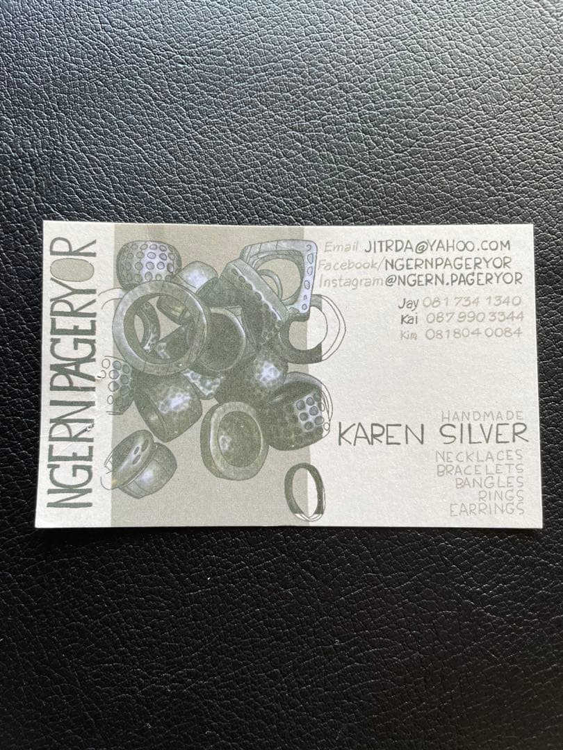 カレン族　カレンシルバー　バングル　チャトゥチャック（jatujak）