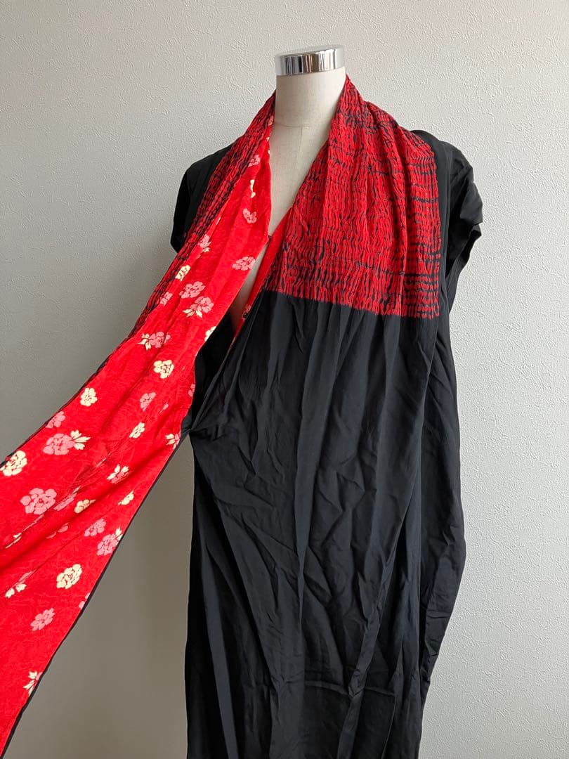 ★ シルク100% ヨウジヤマモト 日本製 ファム シルク 絞り染め ワンピース