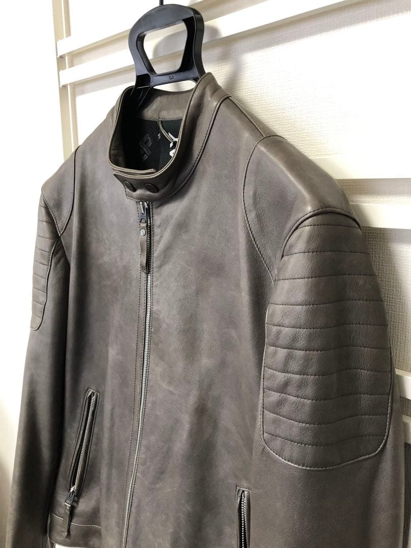 BamikiリプレイREPLAYシングルライダースレザージャケットサイズS