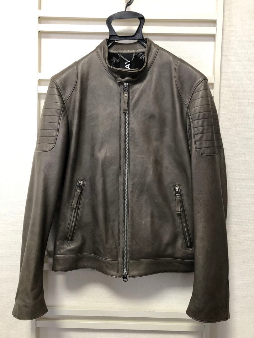 BamikiリプレイREPLAYシングルライダースレザージャケットサイズS