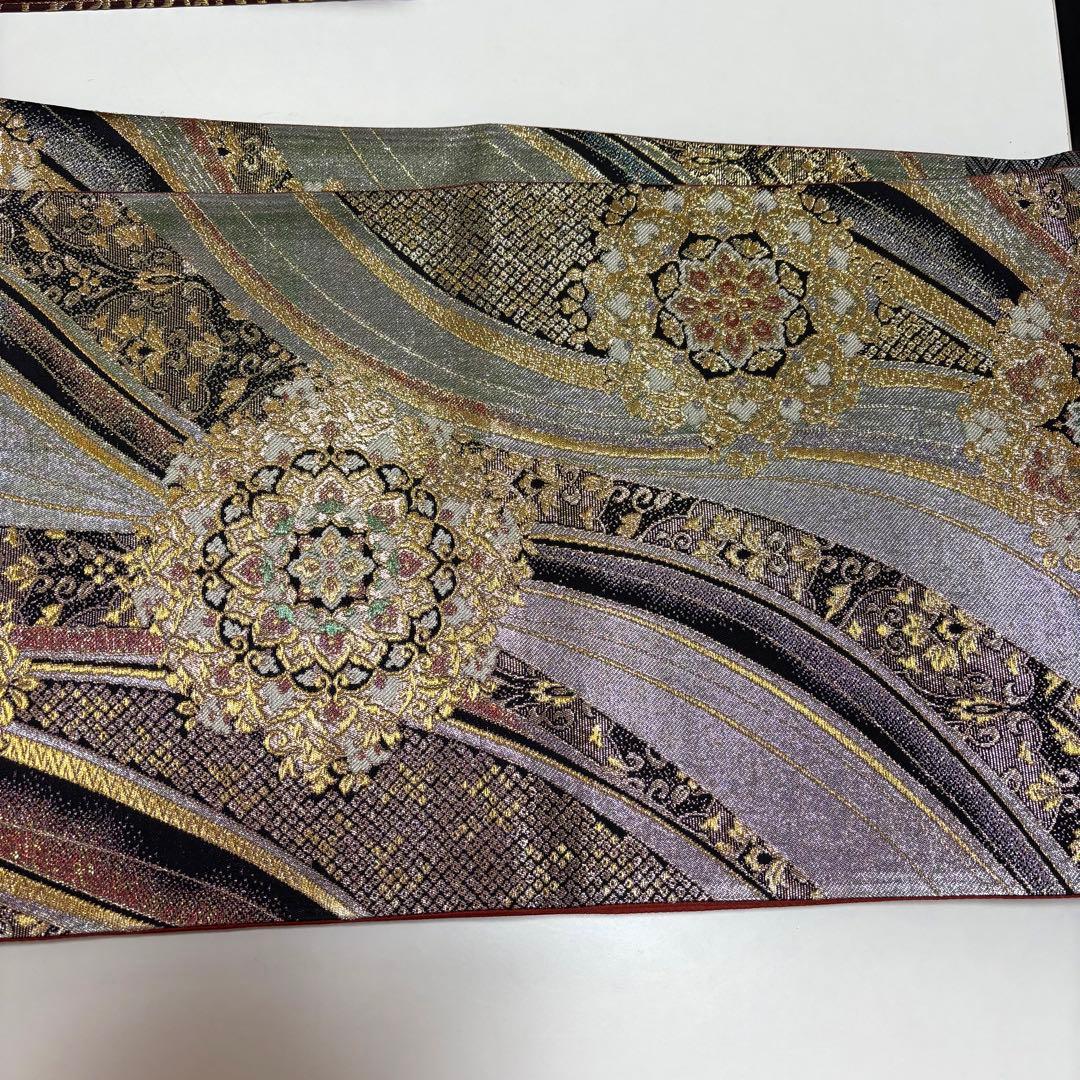 正絹振袖＊成人式向け白黒Ｌ〜LLサイズ