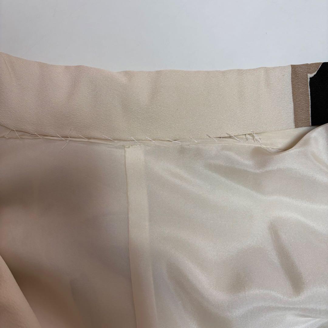 正絹振袖＊成人式向け白黒Ｌ〜LLサイズ