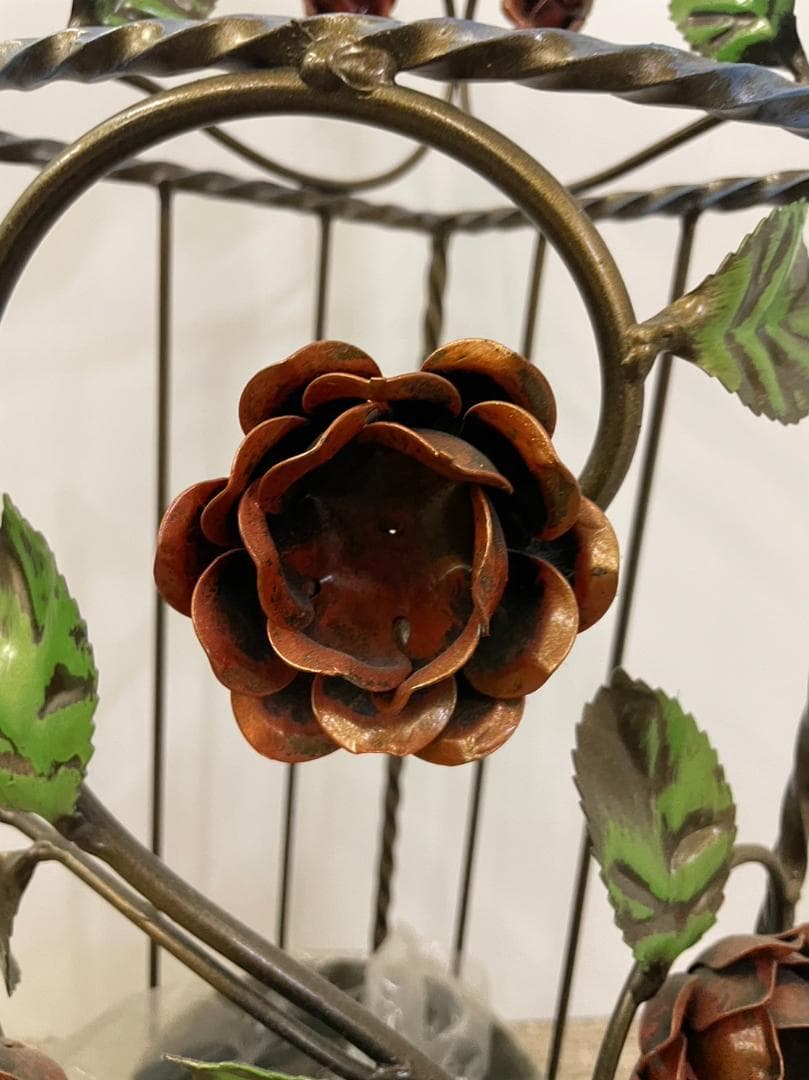 イタリア製 ローズ コーナー傘立て ハンドペイント アンブレラスタンド 輸入雑貨