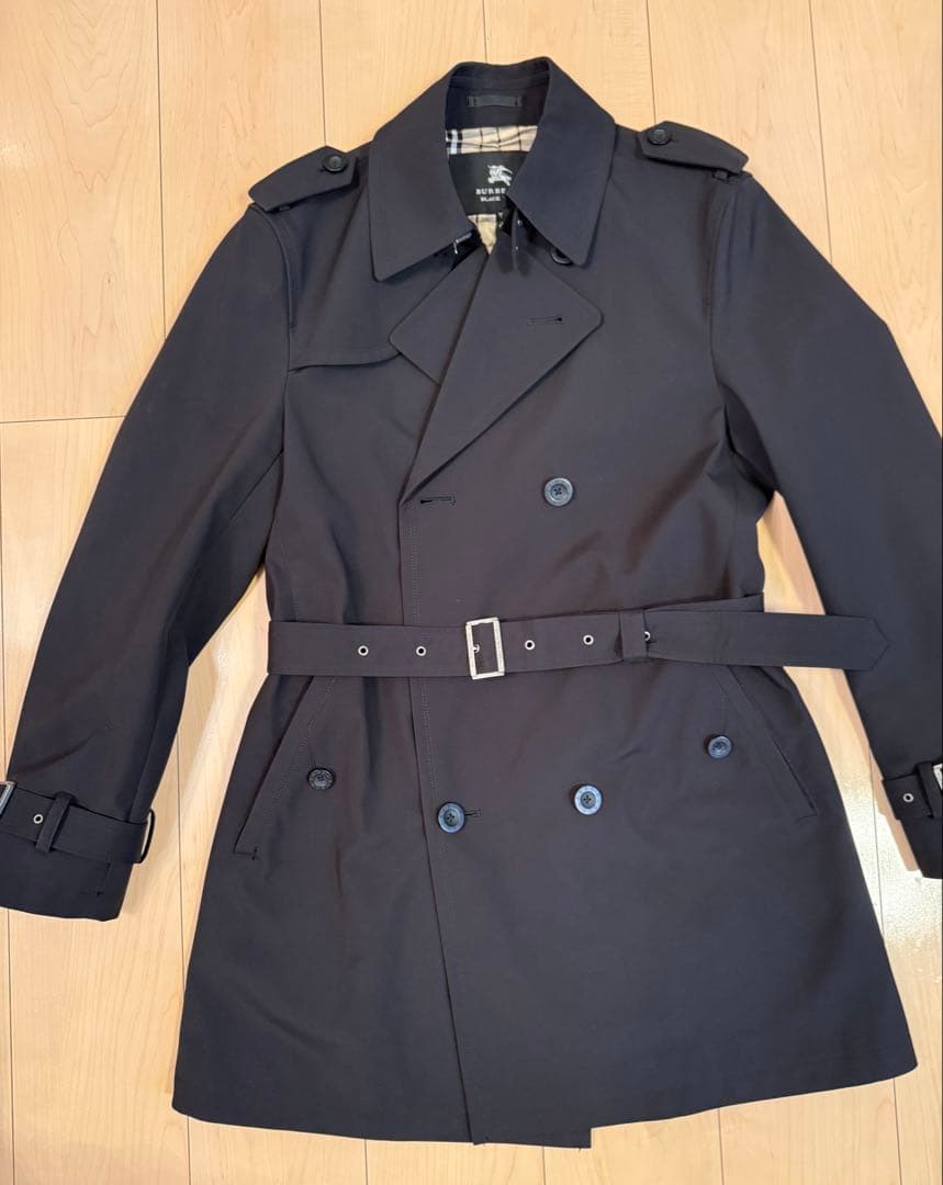 Burberry バーバリー　ブラックレーベル　トレンチコート　L 極美品　黒