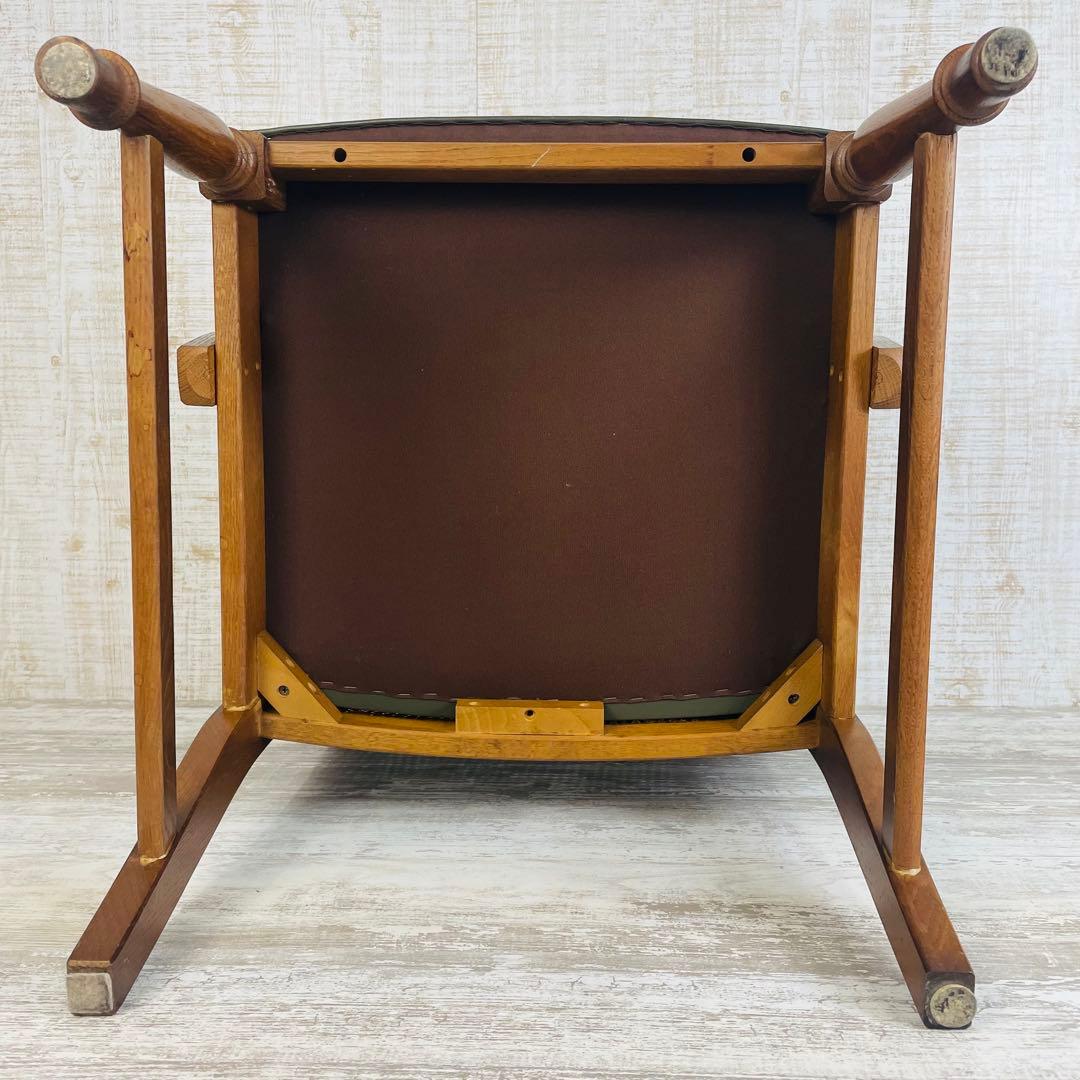 飛騨産業 キツツキ アームチェア ビンテージ 穂高ラタン背　オールド調　肘掛椅子