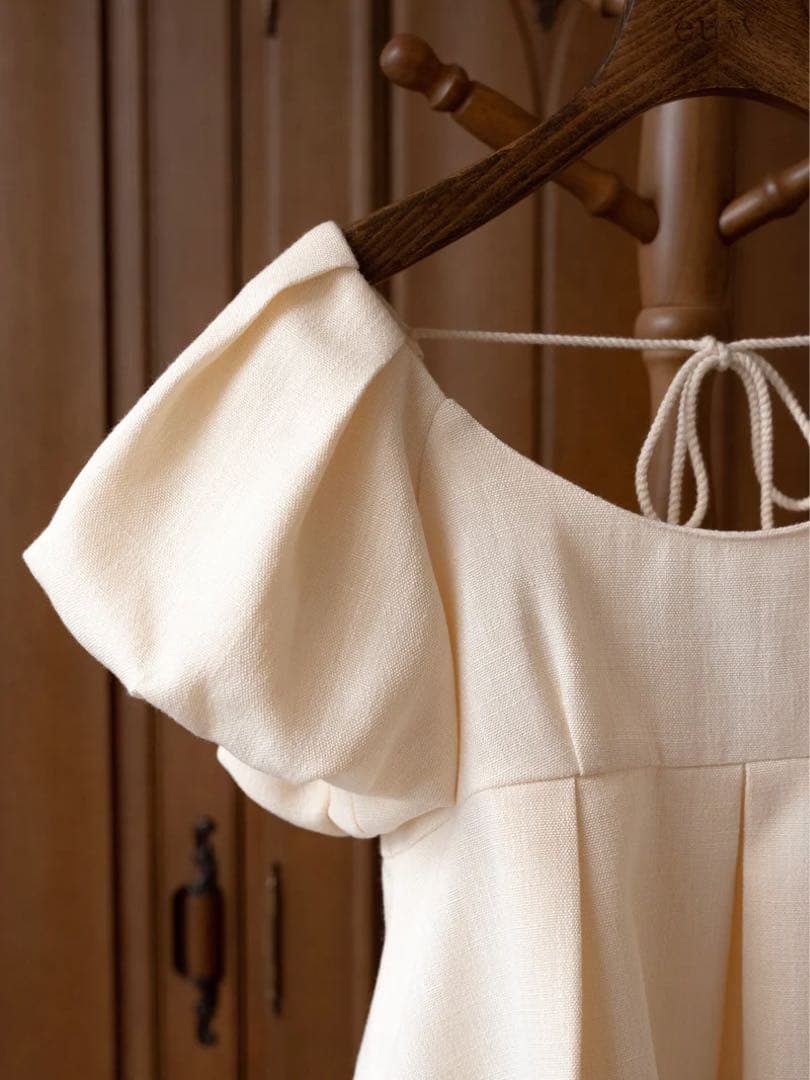 euw イユー puff sleeve peplum top