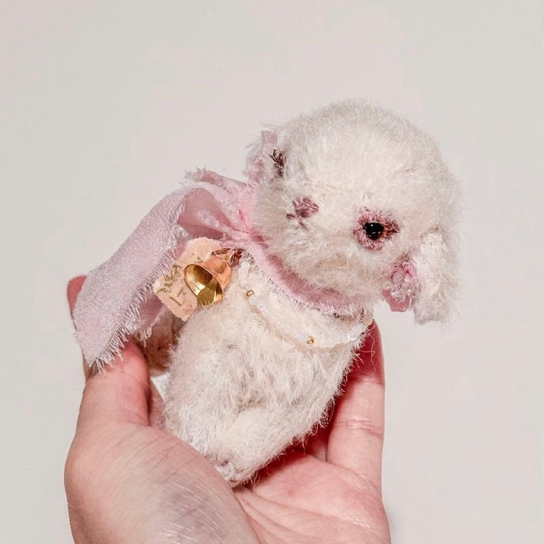 ミルキー仔羊 ぬいぐるみ アンティーク調 海外作家様 ハンドメイド ドールハウス