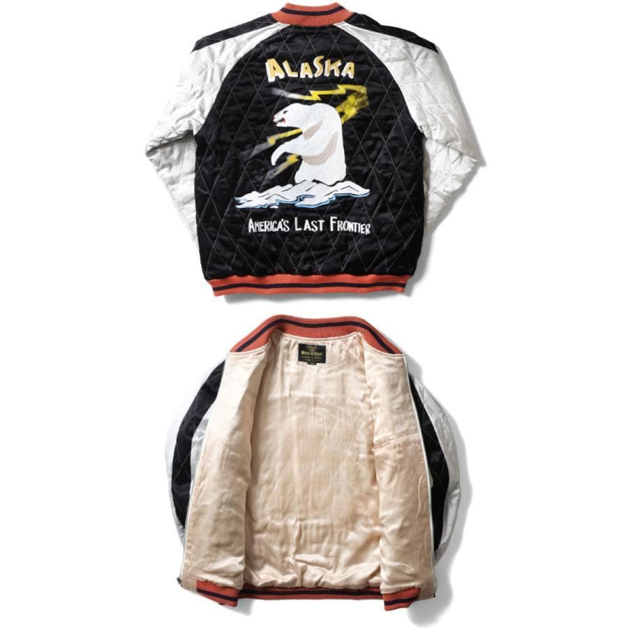 新品＊HOUSTON アラスカ キルティング レーヨンジャケット M グリーン