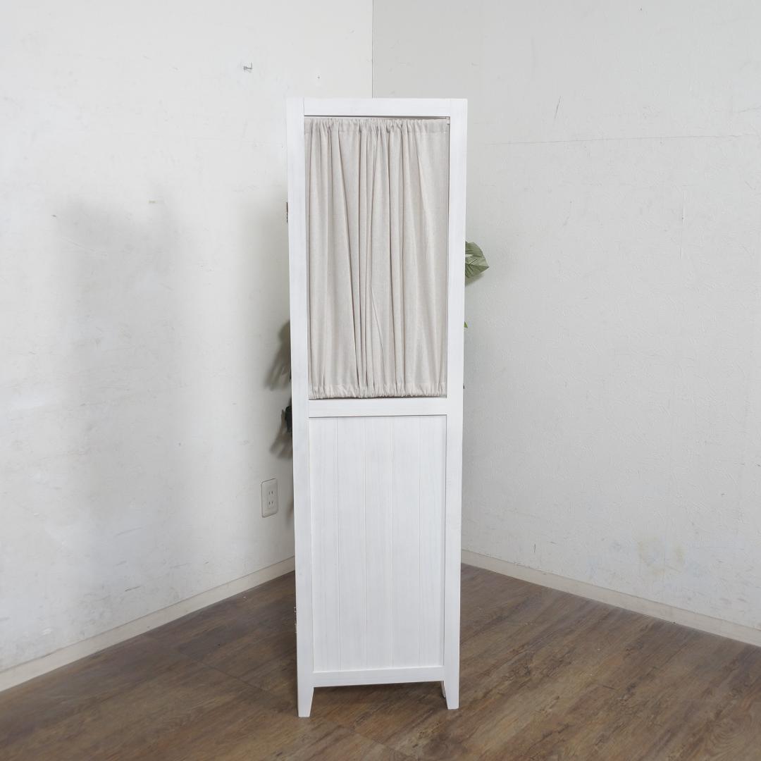 衝立　間仕切り　シャビーウッドファニチャー 3連　パーテーション