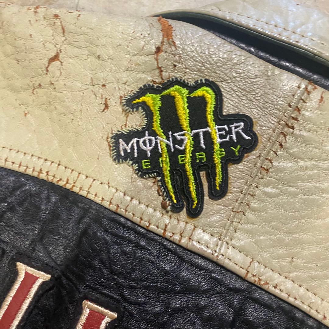 70's 80s avirex leather varsity jacket短丈