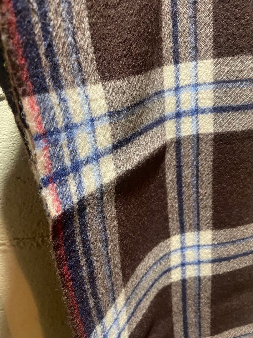 新品45R上質アルル強縮絨のストール大判　暖か35200円