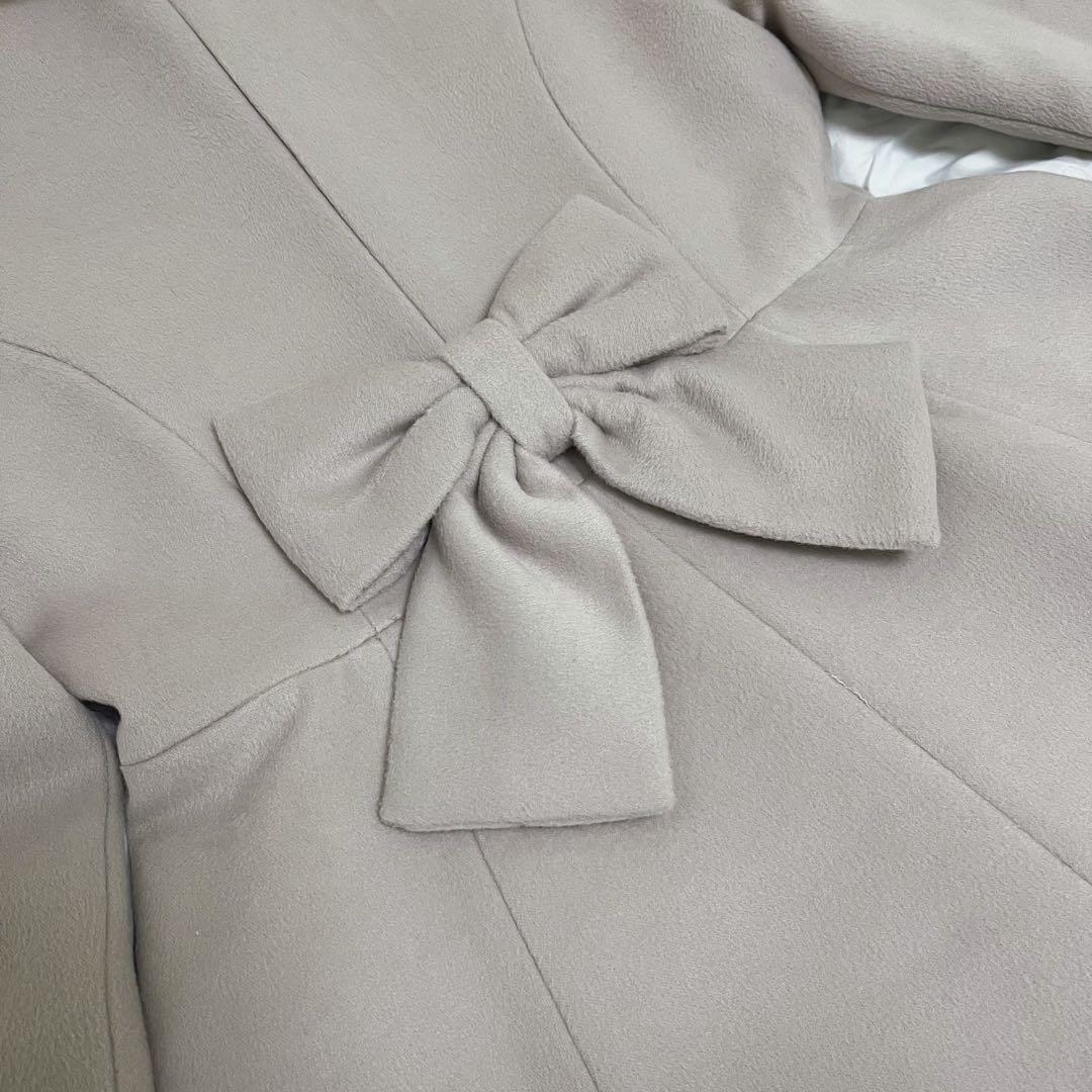 AnkRouge フロントビジュースカラップドーリーコート ピンク