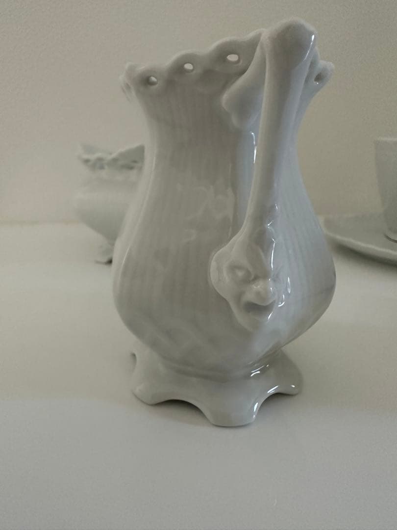 美品ロイヤルコペンハーゲン　ホワイトフルーテッド　フルレース　ハーフレース♡