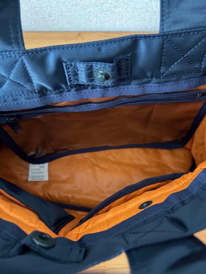 PORTER / TANKER トートバッグ　ネイビー　オレンジ保存袋付き