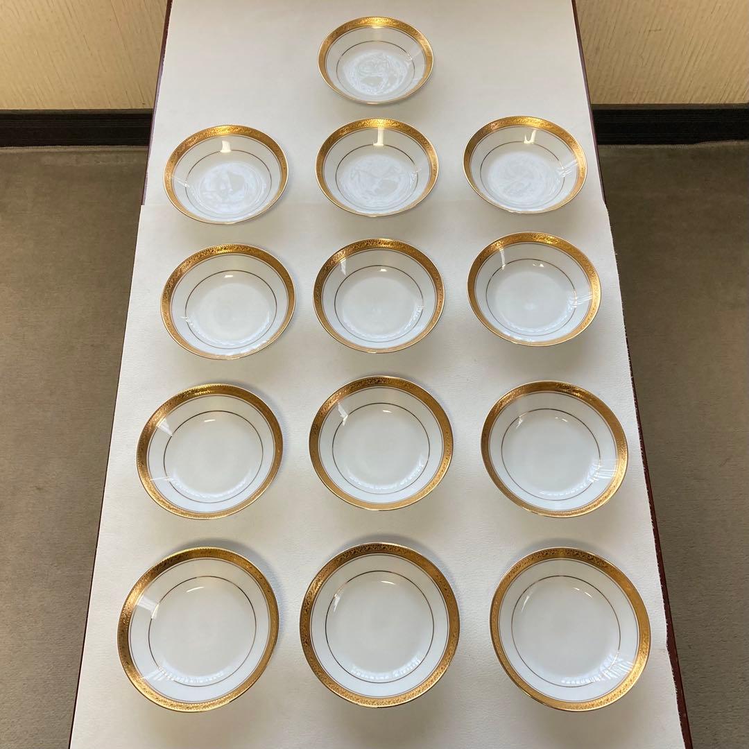 ノリタケ レジェンダリー クレストウッド ゴールド 金彩 13枚 レトロ